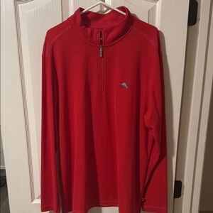 Tommy Bahama Red Quarter-Zip Sweater